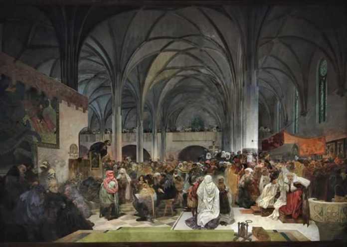 Slovanska_epopej_22B Festività ceche: 6 luglio, il rogo di Jan Hus