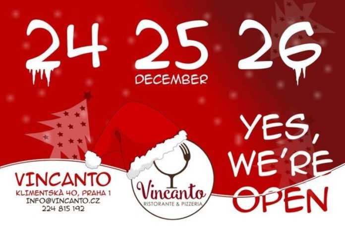 Vincanto Feste a Praga: ristorante Vincanto rimane aperto a Natale